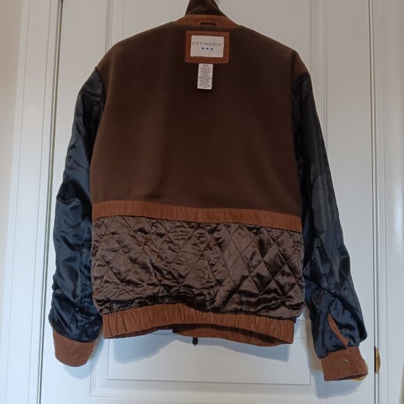 Men's Covington Brown Bomber Jacket, Size M 38-40 with camo earmuffs - Picture 8 of 11